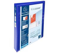 Exacompta - Réf. 51826BE - Carton de 10 classeurs personnalisable 3 poches - 2 anneaux en D de 25 mm - Dos 47 mm - Dimensions extérieures : 32 x 27,7 cm - Format à classer A4 Maxi - Bleu