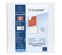 Exacompta 10x Classeur PP 4 anneaux en D 60mm A4 maxi Blanc 51845E