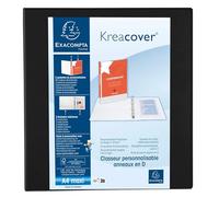 Exacompta 10x Classeur PP 4 anneaux en D 60mm A4 maxi Noir 51845NE