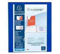 Exacompta 10x Classeur PP 4 anneaux en D 25mm A4 maxi Bleu 51846BE