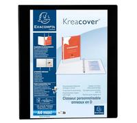 Exacompta 10x Classeur PP 4 anneaux en D 25mm A4 maxi Noir 51846NE