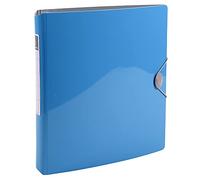Exacompta - Réf. 51872E - 1 Classeur rigide PP Iderama avec élastique de fermeture - 4 anneaux en D de 30mm-Dos 50mm - Dimensions extérieures : 32x27cm - Format à classer A4 - Coloris : bleu clair