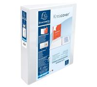 Exacompta 10x Classeur rigide 2 poches 2 anneaux en D 50mm A4 maxi Blanc 51924E