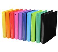 Exacompta Classeur carton 4 anneaux Iderama A4 dos 4 cm pelliculé couleurs assorties - Lot de 10