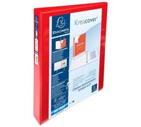 Exacompta - Réf. 51942RE - Carton de 10 classeurs personnalisable 2 poches - 4 anneaux en D de 30 mm - Dos 47 mm - Dimensions extérieures : 32 x 27,7 cm - pour classer du A4 Maxi - Rouge