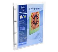 Classeur 4 anneaux 15mm polypropylène chromaline 5/10e Kreacover® - A4 - Incolore