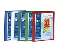Exacompta - réf. 51989E - Carton de 5 classeurs PP souple personnalisables 1 poche - 4 anneaux ronds diamètre 15 mm - Dimensions extérieures : 32 x 25 cm - Format à classer A4 - 5 couleurs assorties