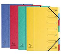 Trieur Harmonika fenêtres imprimées Véritable carte lustrée 7 compartiments - Couleurs assorties