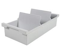 Exacompta. Réf. 52240D - Bac à fiches - format à classer A6 à l'italienne - dimensions extérieures 347 x 166 x 79 mm - peut contenir 1200 fiches - couleur gris lumière - livré avec 2 intercalaires