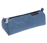 Exacompta - Réf. 52780E - Carton de 6 trousses rondes Denim 500 - fabriquées en polyester extra résistant entièrement doublé - avec un fond plat - couleurs bleu jean, noir jean, rose jean
