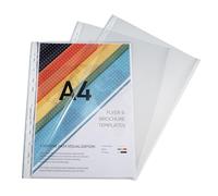 Exacompta - Réf. 5310E - Carton de 10 sachets de 10 pochettes perforées en PP lisse 6/100ème - Ouverture haut et côté - Perforation universelle 11 trous - Format à classer A4 - Cristal