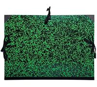 Exacompta - Réf. 532200E - 5 cartons à dessin Annonay - avec rubans tissu - dos et coins toilés - dimensions 37 x 52 cm - format à classer B3 (353 x 500 mm) 1/2 raisin - couleur vert