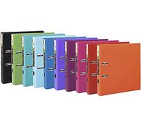 Exacompta - réf. 53244E - Carton de 10 classeurs à levier A4 MAXI Prem'Touch - Dos de 50 mm - Mécanique 55 mm - Dimensions extérieures : 32 x 30 x 5 cm-Format à classer : A4 maxi-10 couleurs assorties