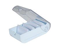 Exacompta - Réf. 5336223D - 1 Learning box BUNNYBOX A8 - dimensions 19,5x10x6,2 cm - couleur bleu pastel/cristal - capacité jusqu'à 600 cartes au format A8