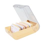 Exacompta - Réf. 5349623D - Carton de 8 Learning box BUNNYBOX A7 Aquarel - dimensions 25x13,2x8,5 cm - capacité jusqu'à 900 cartes au format A7-4 couleurs assorties