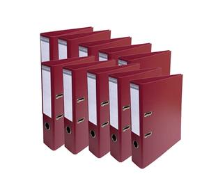 Exacompta - Réf. 53704E - Carton de 10 Classeurs à levier A4 Prem'Touch - Dos de 70 mm - Mécanique 75 mm - Dimensions extérieures : 32 x 29 x 7 cm - Format à classer A4 - Coloris : Bordeaux