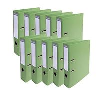 Exacompta - Réf. 53756E - Carton de 10 Classeurs à levier A4 Prem'Touch - Dos de 70 mm - Mécanique 75 mm - Dimensions extérieures : 32 x 29 x 7 cm - Format à classer A4 - Coloris : Vert anis
