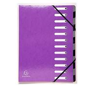 Exacompta 6x Trieur Harmonika Iderama 12 compartiments Violet 53926E