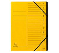 Trieur agrafé - EXACOMPTA - 541209E-10 - 10 compartiments - A4 - Jaune