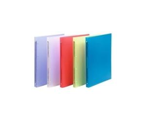 Exacompta - Réf. 54169E - Carton de 20 classeurs souples PP Chromaline - 2 anneaux ronds 15 mm - Dos 20 mm - Dimensions extérieures : 32 x 25 cm - Format à classer A4 - Assortis