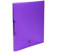 Exacompta - Réf. 54186E - 1 Classeur semi-rigide en PP Crystal - 2 anneaux ronds diamètre 15 mm - Dos 20 mm - Dimensions extérieures : 32 x 25 cm - Format à classer A4 - Coloris : violet