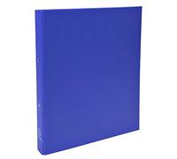 Exacompta - réf. 54372E - Carton de 20 classeurs rigides rembordés PP - 2 anneaux ronds diamètre 30 mm - Dos 40 mm - Dimensions extérieures : 32 x 26 cm - Format à classer A4 - Coloris : bleu