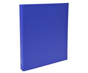 Exacompta - réf. 54372E - Carton de 20 classeurs rigides rembordés PP - 2 anneaux ronds diamètre 30 mm - Dos 40 mm - Dimensions extérieures : 32 x 26 cm - Format à classer A4 - Coloris : bleu