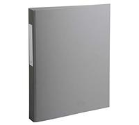 Exacompta 54384E 10x Classeur à anneaux en carton rigide 1,8 mm laminé PP, 2 anneaux ronds de 25 mm fixés à la couverture arrière, dos de 40 mm, 32 x 25,5 cm pour format A4 - Gris