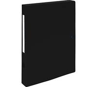 Exacompta Boîte de classement à pression – Dos 40 mm polypropylène 7/10e opaque A4 Noir