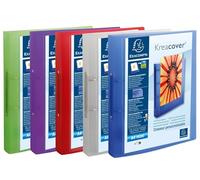 Exacompta 15x Classeur 2 anneaux 30mm PP 7/10e A4 maxi Couleurs assorties 54769E