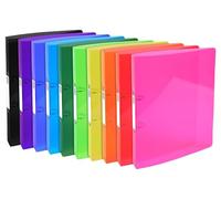 Exacompta 10x Classeur 2 anneaux 30mm PP A4 maxi Couleurs assorties 54770E