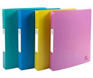 Exacompta - Réf. 54790E - Carton de 12 classeurs Forever Young - 2 anneaux ronds diamètre 30mm - Dos 40mm - Dimensions extérieures : 32 x 26,8 cm - Format à classer A4 Maxi - Assortis