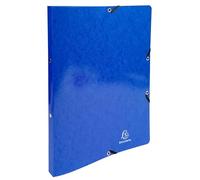 Exacompta 20x Classeur à élastiques 2 anneaux 15mm Iderama A4 Bleu foncé 54882E