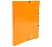 Exacompta 20x Classeur à élastiques 2 anneaux 15mm Iderama A4 Orange 54884E