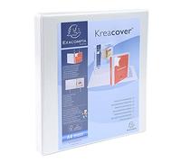 Classeur personnalisable rigide 2 poches KreaCover 2 anneaux en D 16mm - A4 maxi. - Blanc