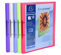 Exacompta Classeur 54969E 2 anneaux ronds 15 mm A4 PP 5/10e – Lot de 20, couleurs assorties