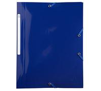 Exacompta - Réf. 55112E - Carton de 24 chemises à élastiques Bee Blue - pochette 3 rabats - en polypropylène recy imensions 24 x 32 cm pour documents au format A4 - couleur bleu marine