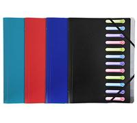 Trieur polypropylène 3 rabats 12 compartiments OPAK - Couleurs assorties