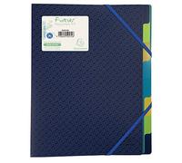 Exacompta - Réf. 552572E - 1 trieur avec 3 rabats Forever - en polypropylène recy ermeture par élastiques - dimensions 24 x 32 cm - pour A4 - certifié Ange Bleu - couleur bleu