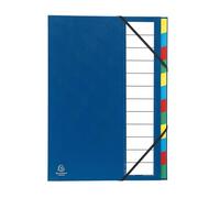 Exacompta 6x Trieur rigide Ordonator dos extensible 12 compartiments Bleu 55342E