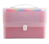 Exacompta 4x Trieur valisette avec poignée 24 compartiments A4 Cristal 55698E