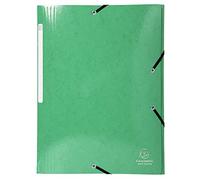 Exacompta Chemise à élastiques Iderama 3 rabats Maxi capacité carte lustrée 425 g/m² A4 Vert foncé