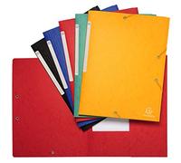 Exacompta - Réf. 55950E - Carton de 25 chemises à élastiques Scotten - pochettes 3 rabats Maxi Capacity - en carte lustrée gaufrée - dim 24 x 32 cm pour documents au format A4 - couleurs assorties