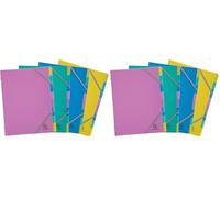 Exacompta - Réf 56190E - 1 trieur Forever Young - 3 rabats avec élastiques - couverture et intérieur en polypropylène recyclé - 8 compartiments - dim 25x32 cm - pour format A4 - couleurs aléatoires