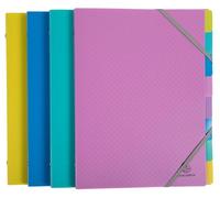 Exacompta 8x Trieur PP 3 rabats Young 8 compartiments A4 assort. 56190E