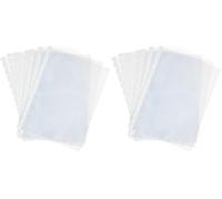 Exacompta - Réf. 56270E - Recharge de 20 pochettes lisses détachables pour protège-documents amovibles à anneaux en polypropylène - format A4 - couleur cristal translucide (Lot de 2)