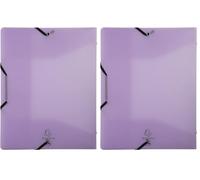 Exacompta - Réf. 56279E - 1 trieur personnalisable Kreacover Pastel - avec 3 rabats - avec élastiques - couverture et intérieur en PP - 8 compartiments - dim 25x32cm - pour A4-5 couleurs aléatoires