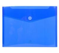 Exacompta - Réf. 56422E - Carton de 50 pochettes-enveloppes fermeture scratch et rabat - En PP souple - Dimensions d'une pochette : 24 x 31,5 cm - Format à classer A4 - Coloris bleu