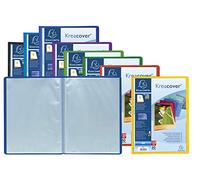 Exacompta 8x Protège-documents en PP semi rigide 120 vues A4 assort. 5660E