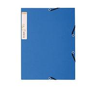 Exacompta - Réf. 56982E - 1 chemise à élastiques Forever - pochette 3 rabats - en carte bicolore recy 380 g/m2 - dimensions 24 x 32 cm pour documents au format A4 - couleur bleu clair